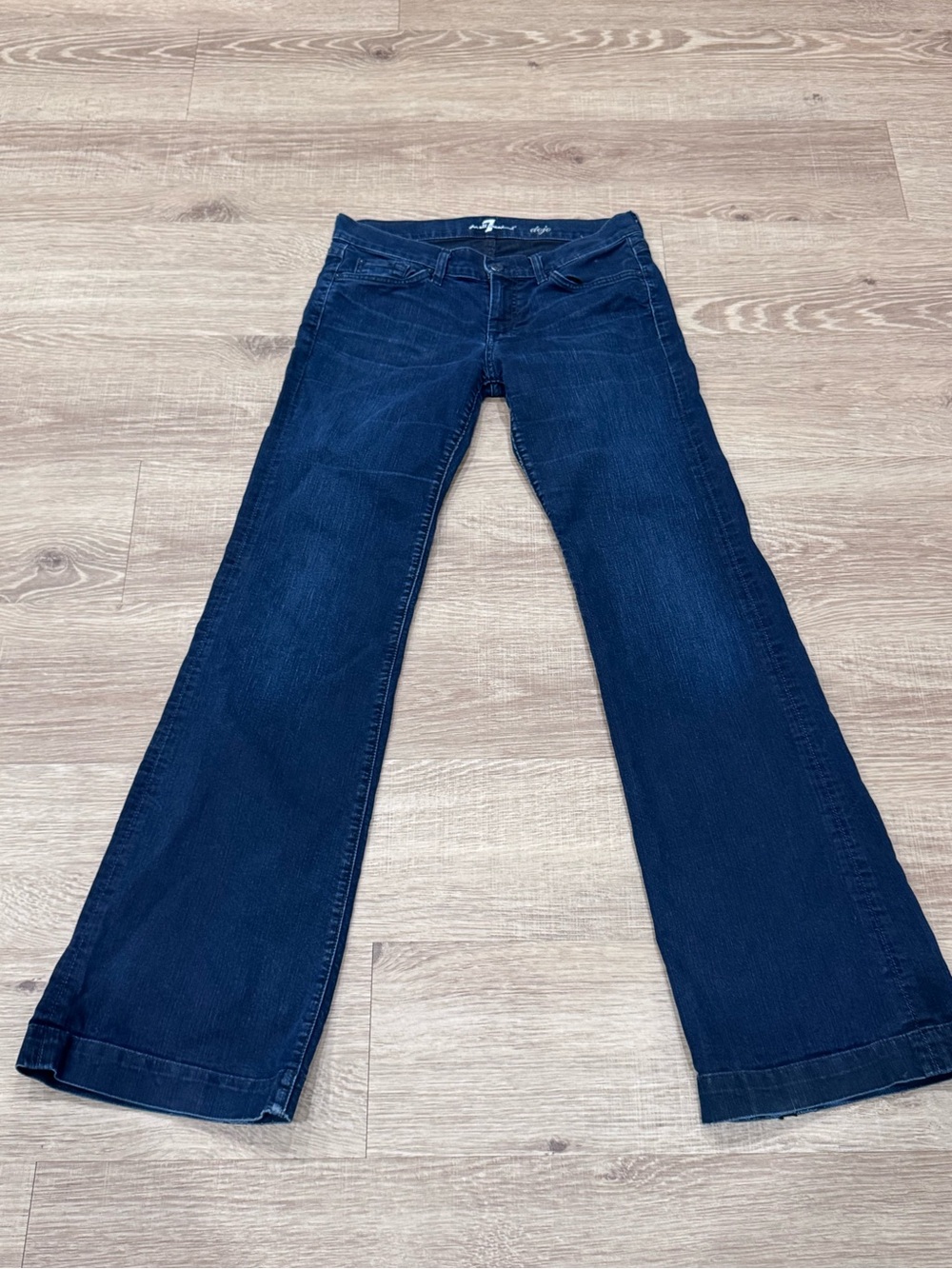 7 For All Mankind Dark Blue Flare Jeans